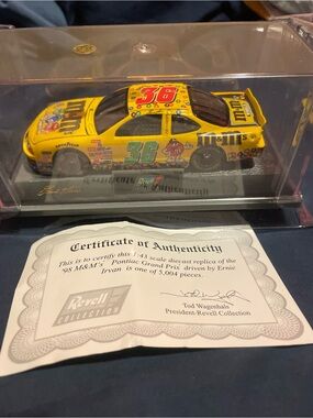 1:43 Yellow M&M's #36 Diecast Race Car Toy